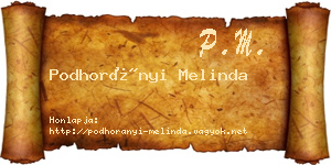 Podhorányi Melinda névjegykártya